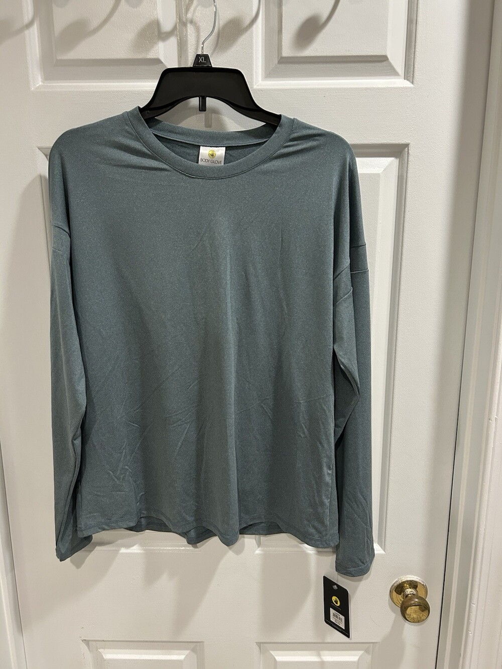 NWT Body Glove Performance Jersey Crew Shirt Womens Sz L $38 - Green